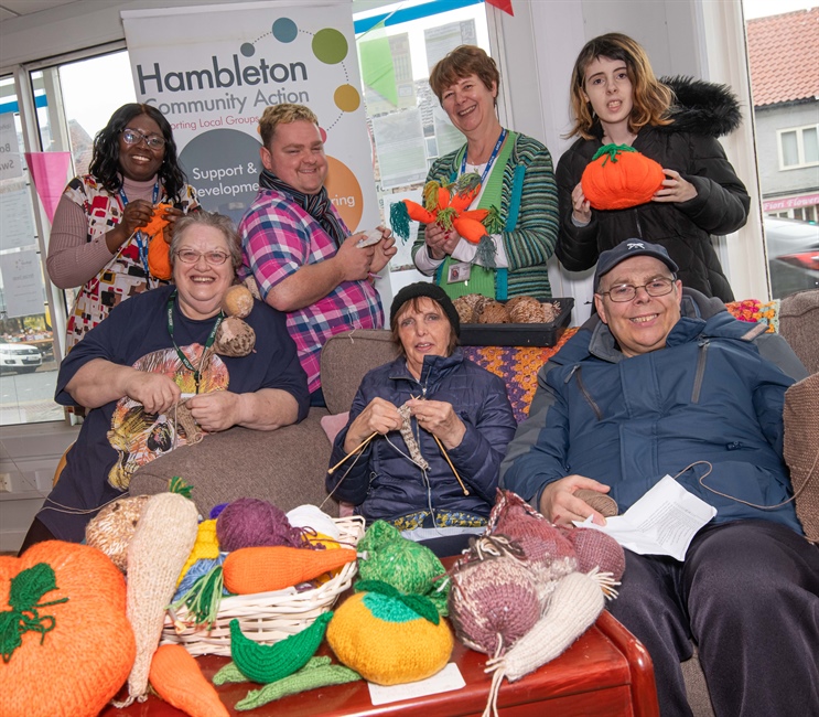 Knitted vegetables pour in for Richmond's pantomime