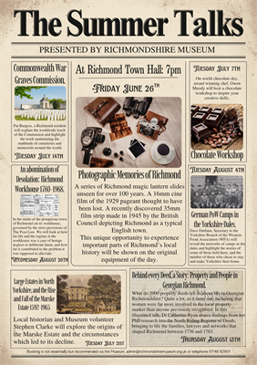 Richmondshire Museum Summer Talks