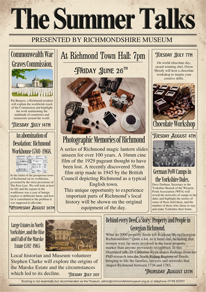 Richmondshire Museum Summer Talks