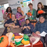 Knitted vegetables pour in for...
