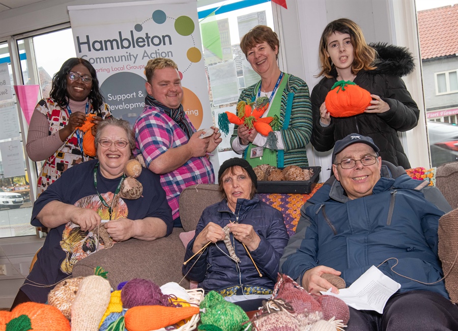 Knitted vegetables pour in for Richmond's pantomime